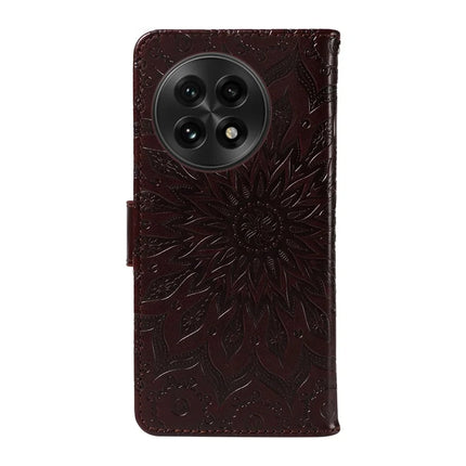 For OnePlus 13 Leather Wallet Case Sunflower Imprinted Phone Cover