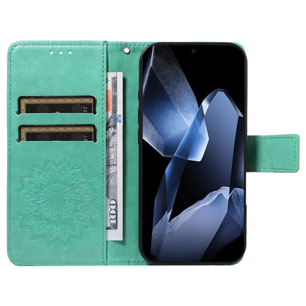 For OnePlus 13 Leather Wallet Case Sunflower Imprinted Phone Cover