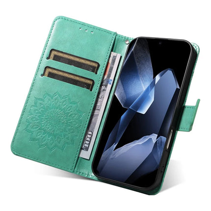 For OnePlus 13 Leather Wallet Case Sunflower Imprinted Phone Cover