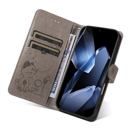 For OnePlus 13 Leather Wallet Case Cat Bee Pattern Phone Cover Stand