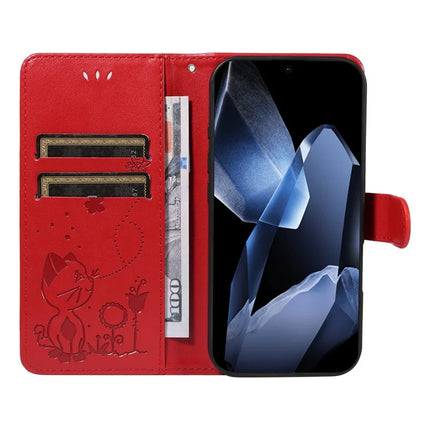 For OnePlus 13 Leather Wallet Case Cat Bee Pattern Phone Cover Stand