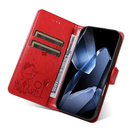 For OnePlus 13 Leather Wallet Case Cat Bee Pattern Phone Cover Stand