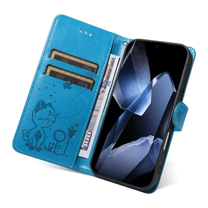 For OnePlus 13 Leather Wallet Case Cat Bee Pattern Phone Cover Stand