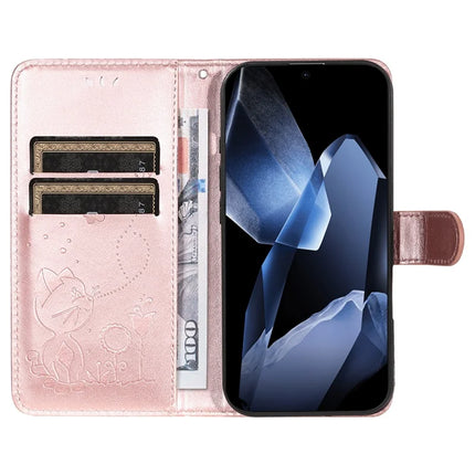 For OnePlus 13 Leather Wallet Case Cat Bee Pattern Phone Cover Stand