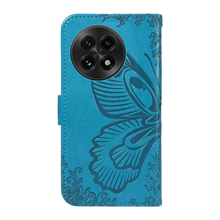For OnePlus 13 Case Butterfly Pattern PU Leather Folio Flip Phone Cover -  Blue