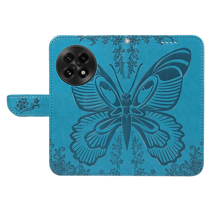 For OnePlus 13 Case Butterfly Pattern PU Leather Folio Flip Phone Cover -  Blue