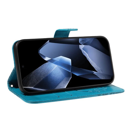 For OnePlus 13 Case Butterfly Pattern PU Leather Folio Flip Phone Cover -  Blue