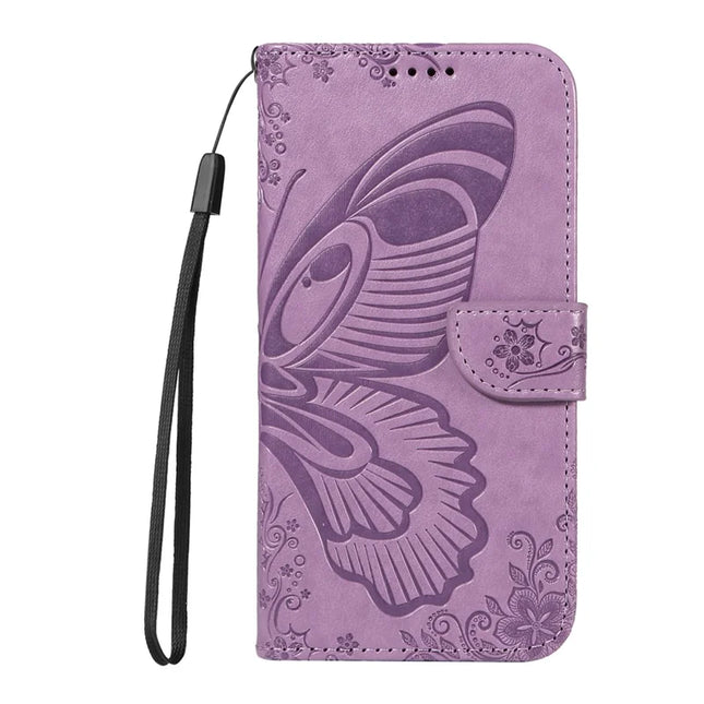 For OnePlus 13 Case Butterfly Pattern PU Leather Folio Flip Phone Cover -  Light Purple