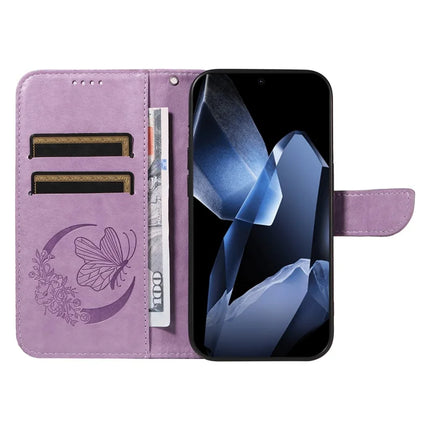 For OnePlus 13 Case Butterfly Pattern PU Leather Folio Flip Phone Cover -  Light Purple