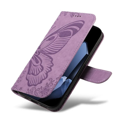 For OnePlus 13 Case Butterfly Pattern PU Leather Folio Flip Phone Cover -  Light Purple
