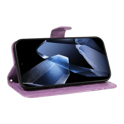 For OnePlus 13 Case Butterfly Pattern PU Leather Folio Flip Phone Cover -  Light Purple
