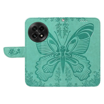 For OnePlus 13 Case Butterfly Pattern PU Leather Folio Flip Phone Cover -  Green