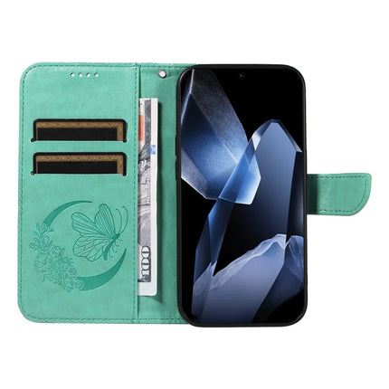 For OnePlus 13 Case Butterfly Pattern PU Leather Folio Flip Phone Cover -  Green