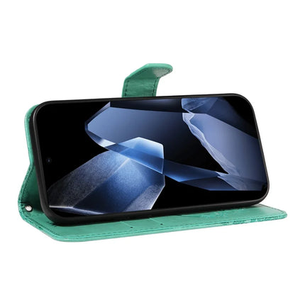 For OnePlus 13 Case Butterfly Pattern PU Leather Folio Flip Phone Cover -  Green