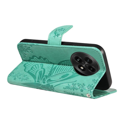 For OnePlus 13 Case Butterfly Pattern PU Leather Folio Flip Phone Cover -  Green