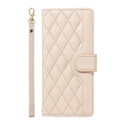 For OnePlus 13 Wallet Case Rhombus Leather Phone Cover with Strap