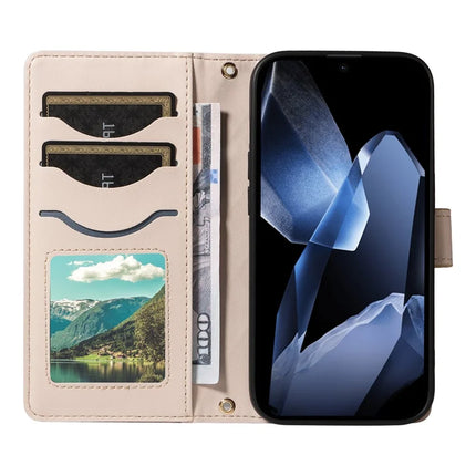 For OnePlus 13 Wallet Case Rhombus Leather Phone Cover with Strap