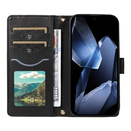 For OnePlus 13 Wallet Case Rhombus Leather Phone Cover with Strap