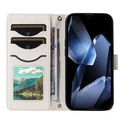 For OnePlus 13 Wallet Case Rhombus Leather Phone Cover with Strap