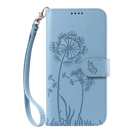 For OnePlus 13 Leather Wallet Case with Strap Dandelion Imprint Phone Stand Cover