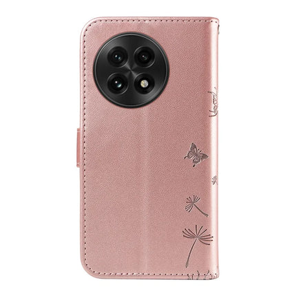 For OnePlus 13 Leather Wallet Case with Strap Dandelion Imprint Phone Stand Cover