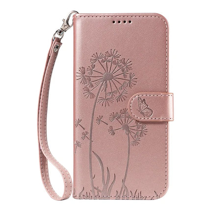 For OnePlus 13 Leather Wallet Case with Strap Dandelion Imprint Phone Stand Cover