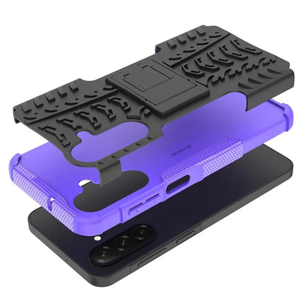For Samsung Galaxy A26 5G Case Tyre Pattern Design PC + TPU Phone Cover with Kickstand