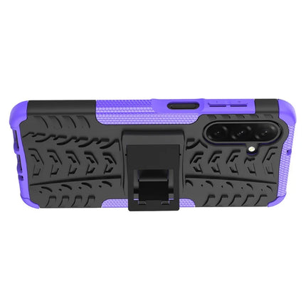 For Samsung Galaxy A26 5G Case Tyre Pattern Design PC + TPU Phone Cover with Kickstand