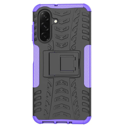 For Samsung Galaxy A26 5G Case Tyre Pattern Design PC + TPU Phone Cover with Kickstand