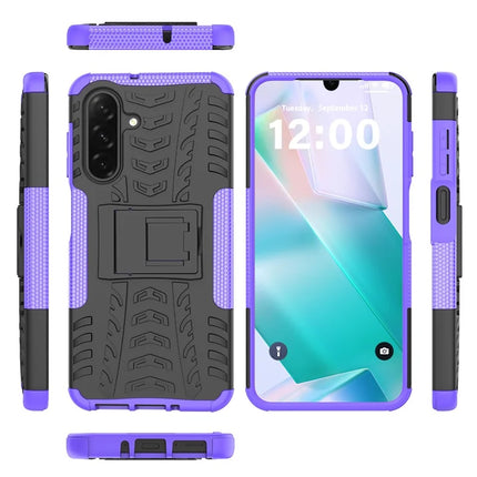 For Samsung Galaxy A26 5G Case Tyre Pattern Design PC + TPU Phone Cover with Kickstand