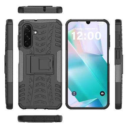 For Samsung Galaxy A26 5G Case Tyre Pattern Design PC + TPU Phone Cover with Kickstand