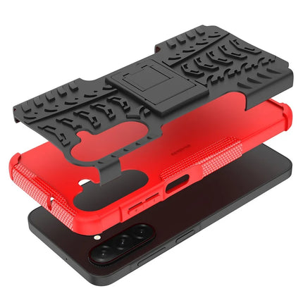 For Samsung Galaxy A26 5G Case Tyre Pattern Design PC + TPU Phone Cover with Kickstand