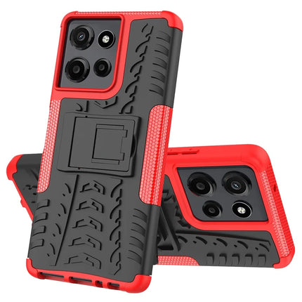 For Motorola Moto G Power (2025) Case Tyre Pattern Design PC + TPU Phone Cover with Kickstand