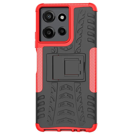 For Motorola Moto G Power (2025) Case Tyre Pattern Design PC + TPU Phone Cover with Kickstand