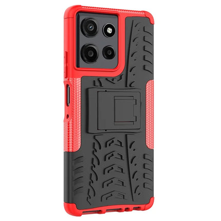 For Motorola Moto G Power (2025) Case Tyre Pattern Design PC + TPU Phone Cover with Kickstand