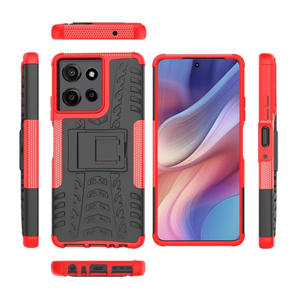 For Motorola Moto G Power (2025) Case Tyre Pattern Design PC + TPU Phone Cover with Kickstand
