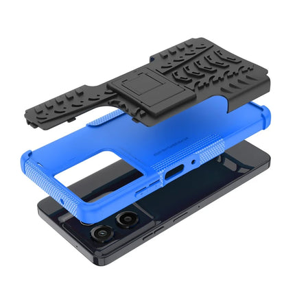 For Motorola Moto G Power (2025) Case Tyre Pattern Design PC + TPU Phone Cover with Kickstand
