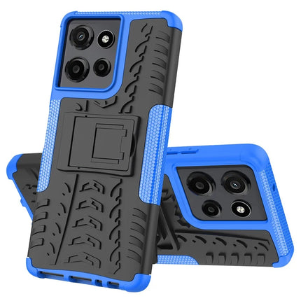 For Motorola Moto G Power (2025) Case Tyre Pattern Design PC + TPU Phone Cover with Kickstand