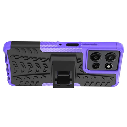 For Motorola Moto G Power (2025) Case Tyre Pattern Design PC + TPU Phone Cover with Kickstand