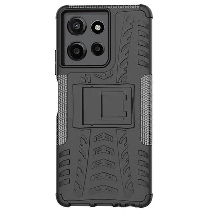 For Motorola Moto G Power (2025) Case Tyre Pattern Design PC + TPU Phone Cover with Kickstand