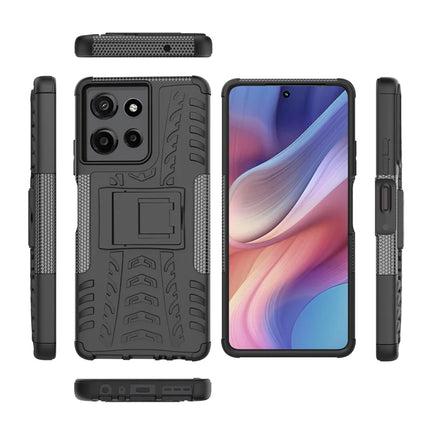 For Motorola Moto G Power (2025) Case Tyre Pattern Design PC + TPU Phone Cover with Kickstand