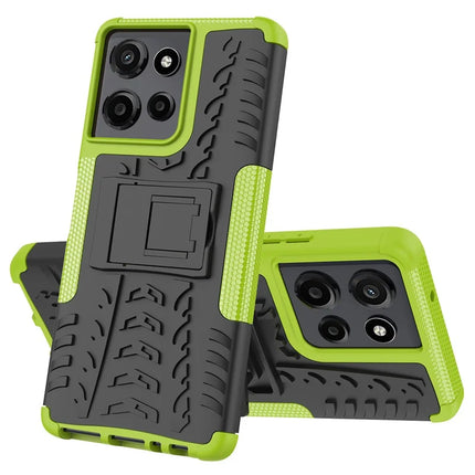 For Motorola Moto G Power (2025) Case Tyre Pattern Design PC + TPU Phone Cover with Kickstand