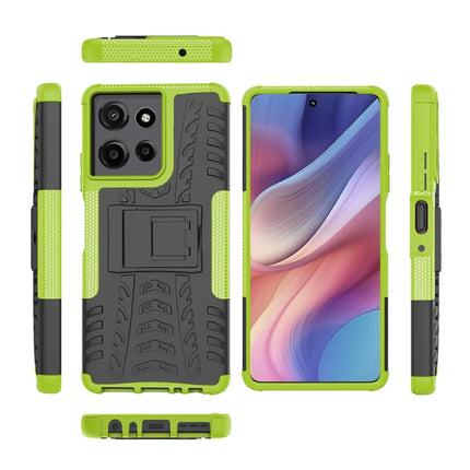 For Motorola Moto G Power (2025) Case Tyre Pattern Design PC + TPU Phone Cover with Kickstand