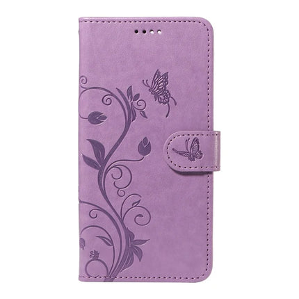 For OnePlus 13 PU Leather Case Flower Pattern Wallet Stand Phone Cover -  Light Purple