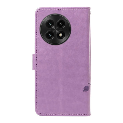 For OnePlus 13 PU Leather Case Flower Pattern Wallet Stand Phone Cover -  Light Purple