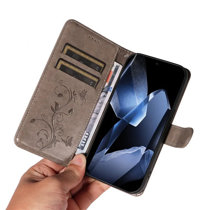 For OnePlus 13 PU Leather Case Flower Pattern Wallet Stand Phone Cover