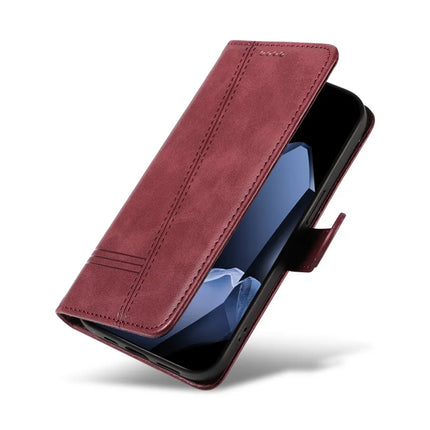 For OnePlus 13 Wallet Case T-Shape Lines Leather Phone Cover Stand