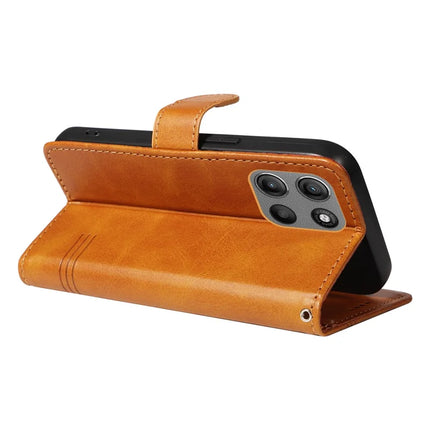 For Motorola Moto G15 4G Wallet Case T-Shape Lines Leather Phone Cover Stand