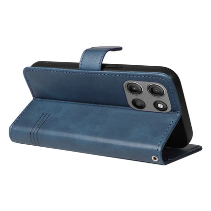 For Motorola Moto G15 4G Wallet Case T-Shape Lines Leather Phone Cover Stand