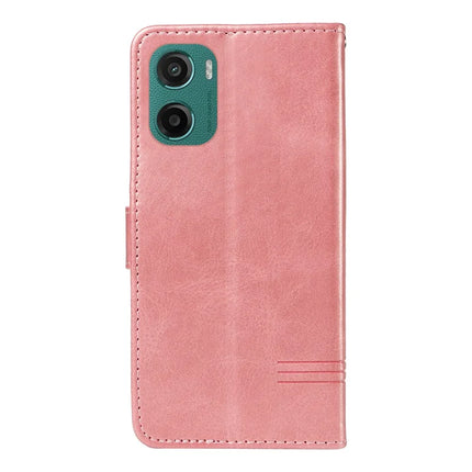 For Motorola Moto G05 4G Wallet Case T-Shape Lines Leather Phone Cover Stand